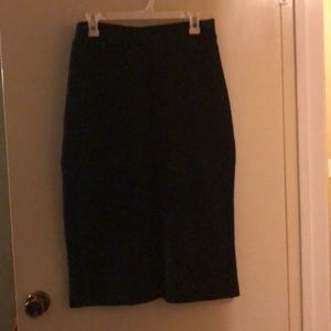 Amour Vert Fleece Midi Skirt — Black